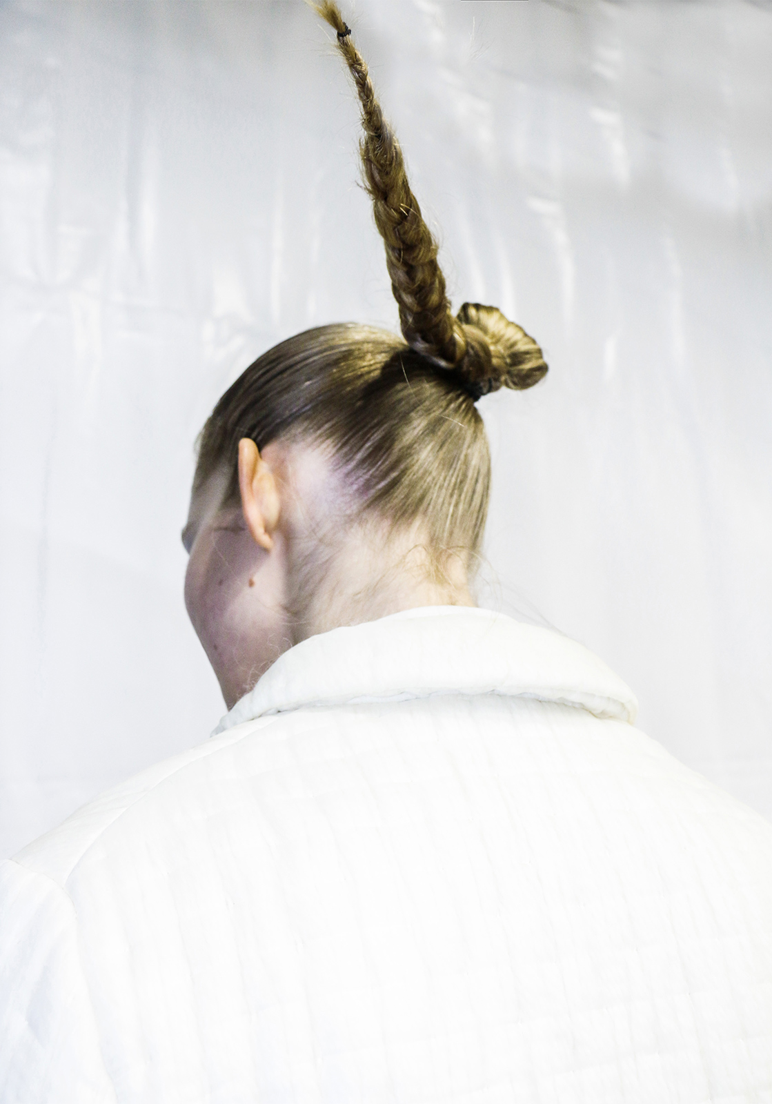 Eugene Souleiman is the visionary behind the ethereal hair in Jil Sander’s latest collection