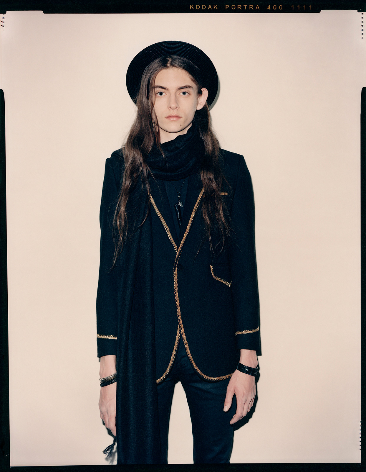 Composition in black and glitter