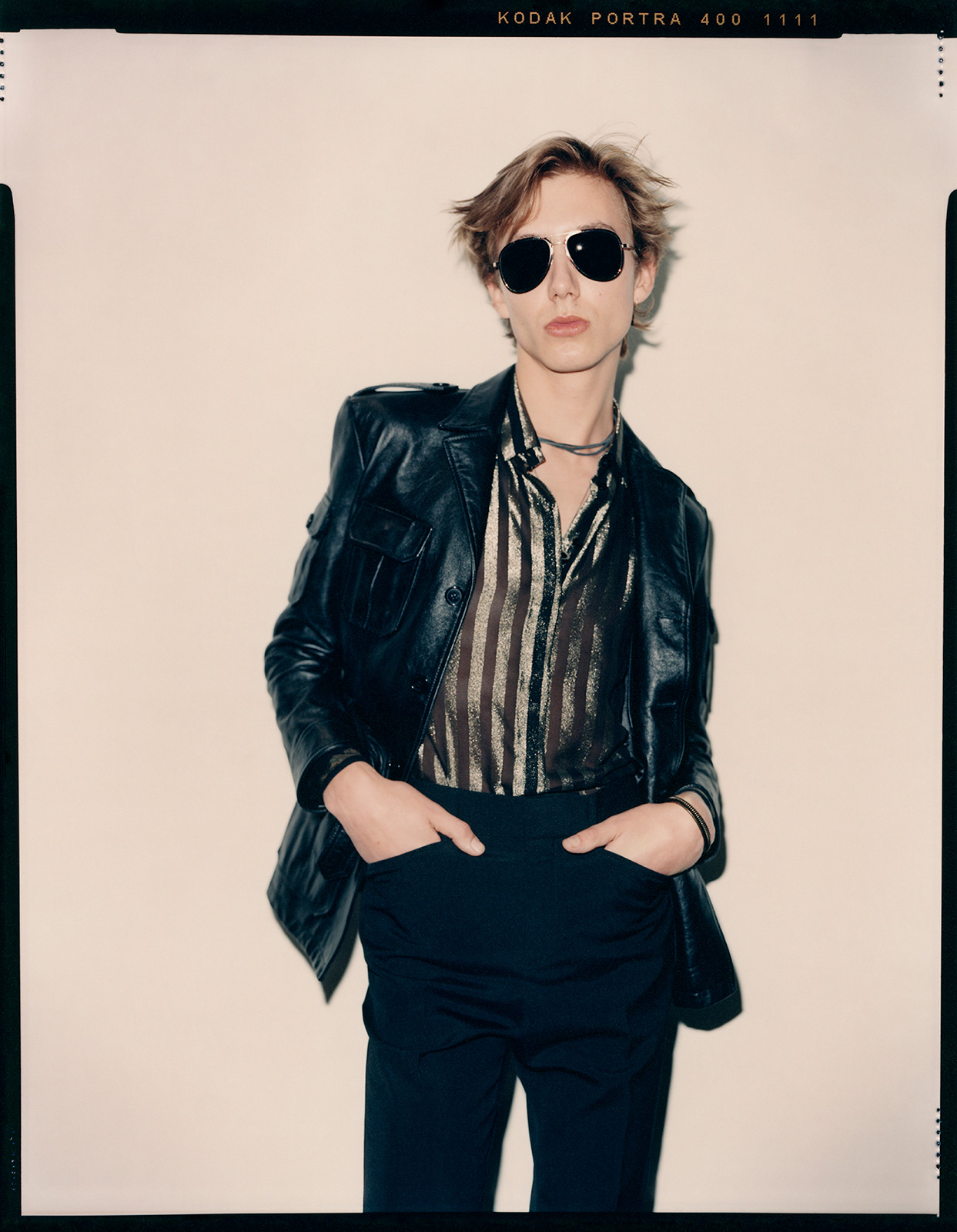 Composition in black and glitter