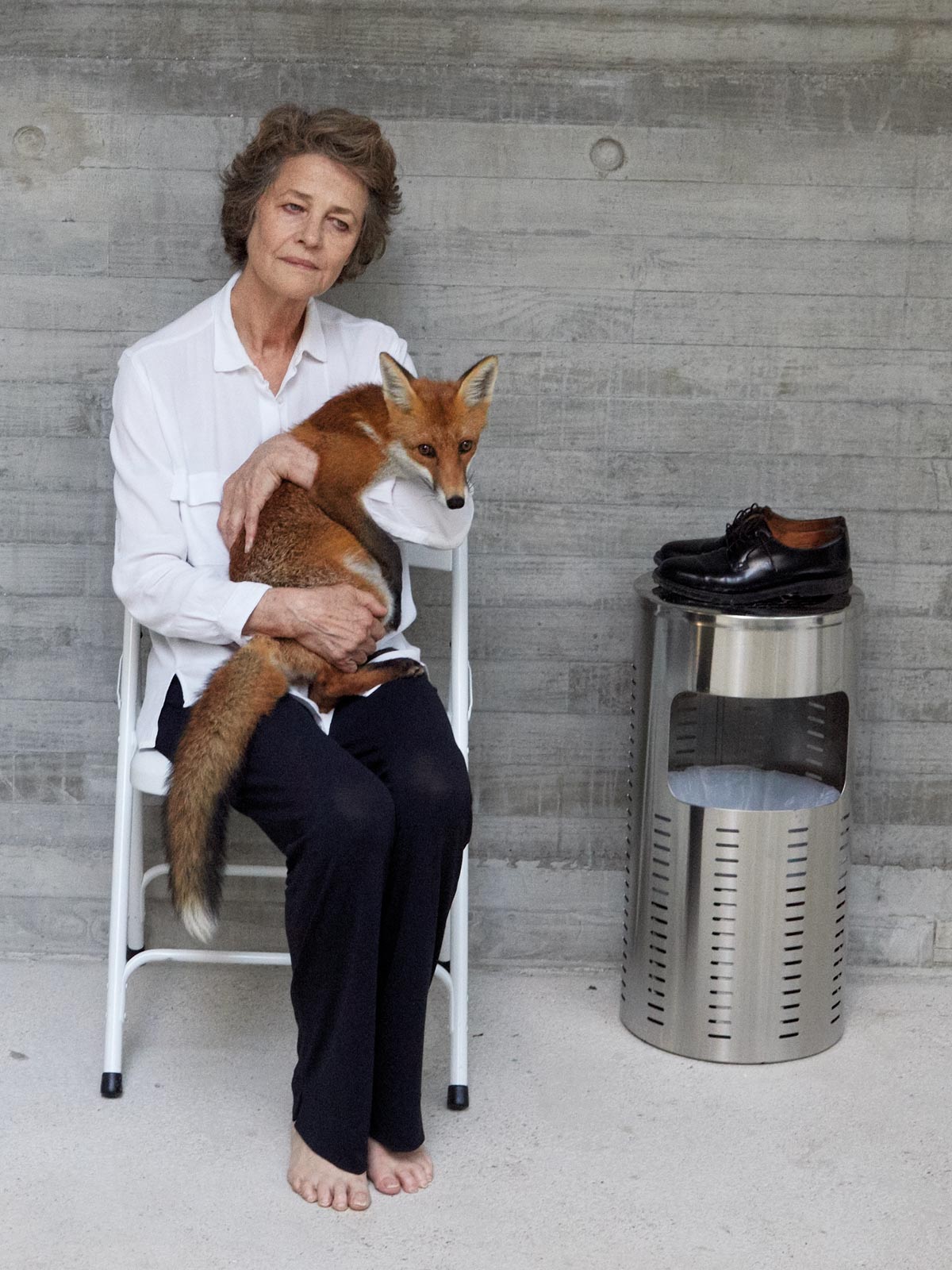 Charlotte Rampling, a Fox, and a Plate
