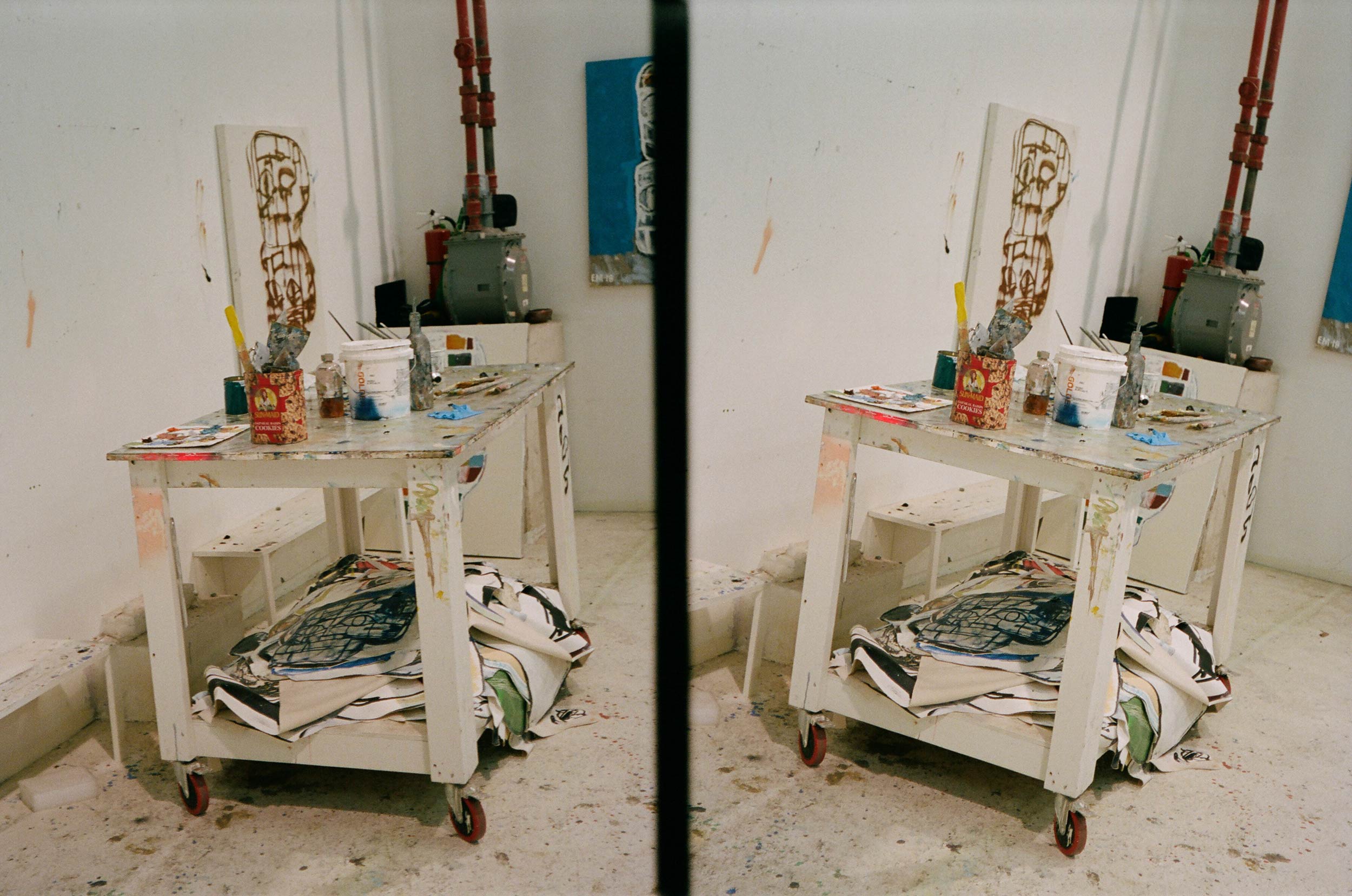 Studio visit: Eddie Martinez whites out his work inside his Bushwick space