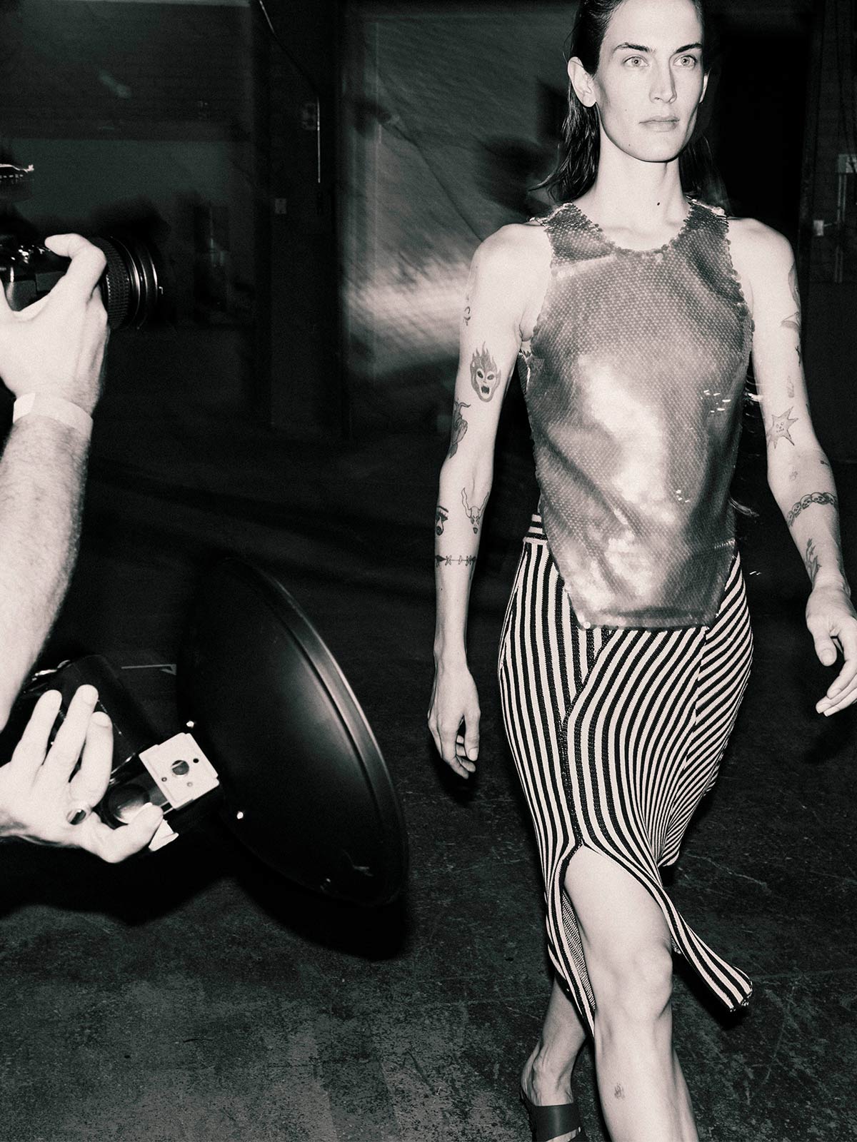 Eckhaus Latta’s psychedelic prep—from kaleidoscopic knits to the occasional frill