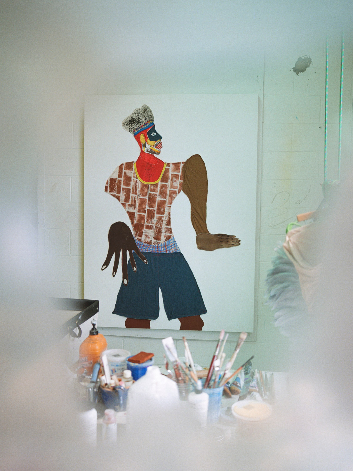 An afternoon in New Haven with Tschabalala Self, the artist with Louis Vuitton and Pilar Corrias at her feet
