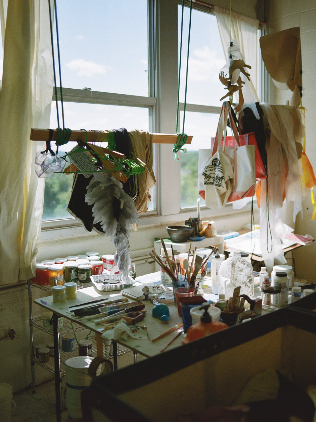 An afternoon in New Haven with Tschabalala Self, the artist with Louis Vuitton and Pilar Corrias at her feet