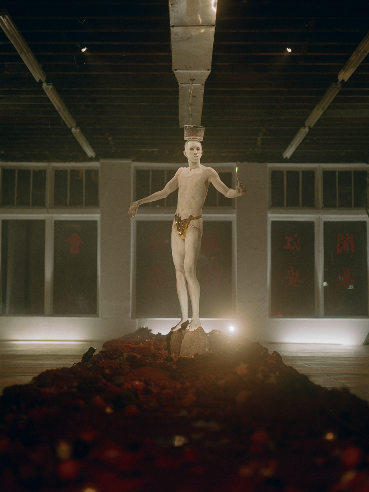 Artist Miles Greenberg performs his darkest nightmares with absurdist glamour