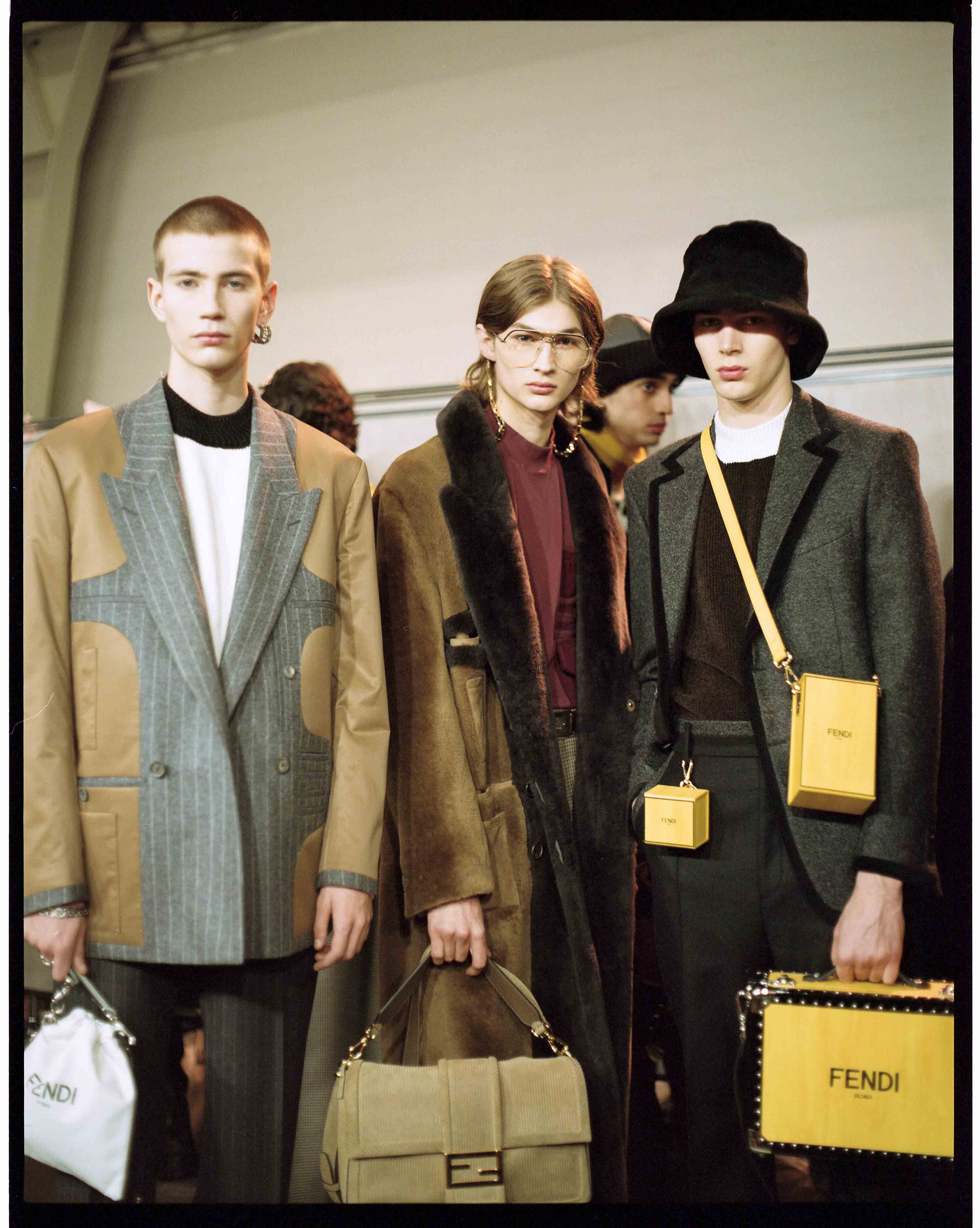 Shape-shifting outerwear and chameleon color at Fendi