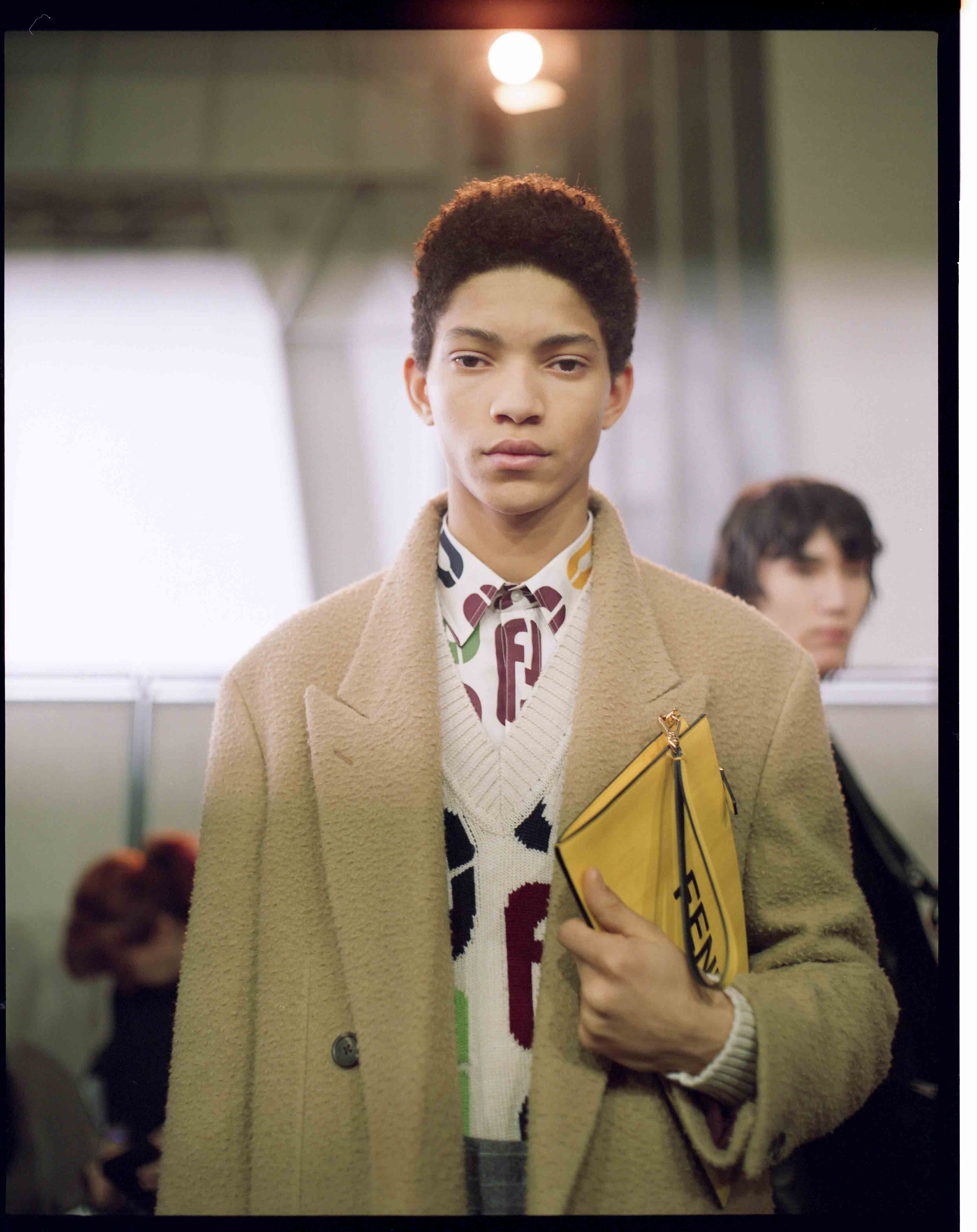 Shape-shifting outerwear and chameleon color at Fendi