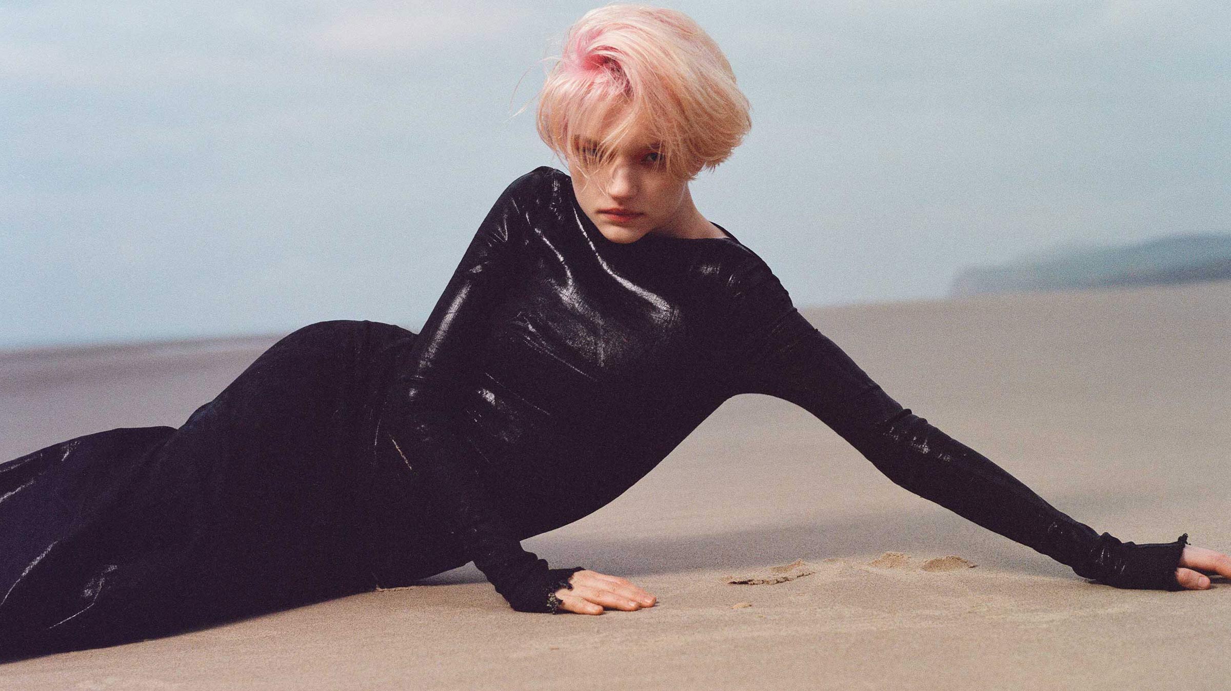 White sands, cloudy skies: Photographer Mark Abegg and stylist Ferdi Sibbel capture the dramatic spirit of Rick Owens