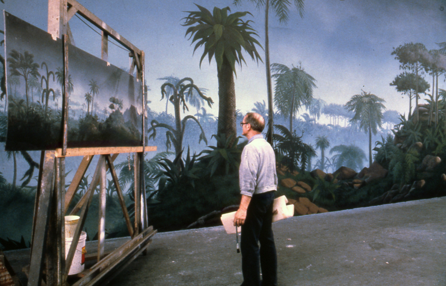 The Hollywood backdrop embodies an overlooked genre of painting