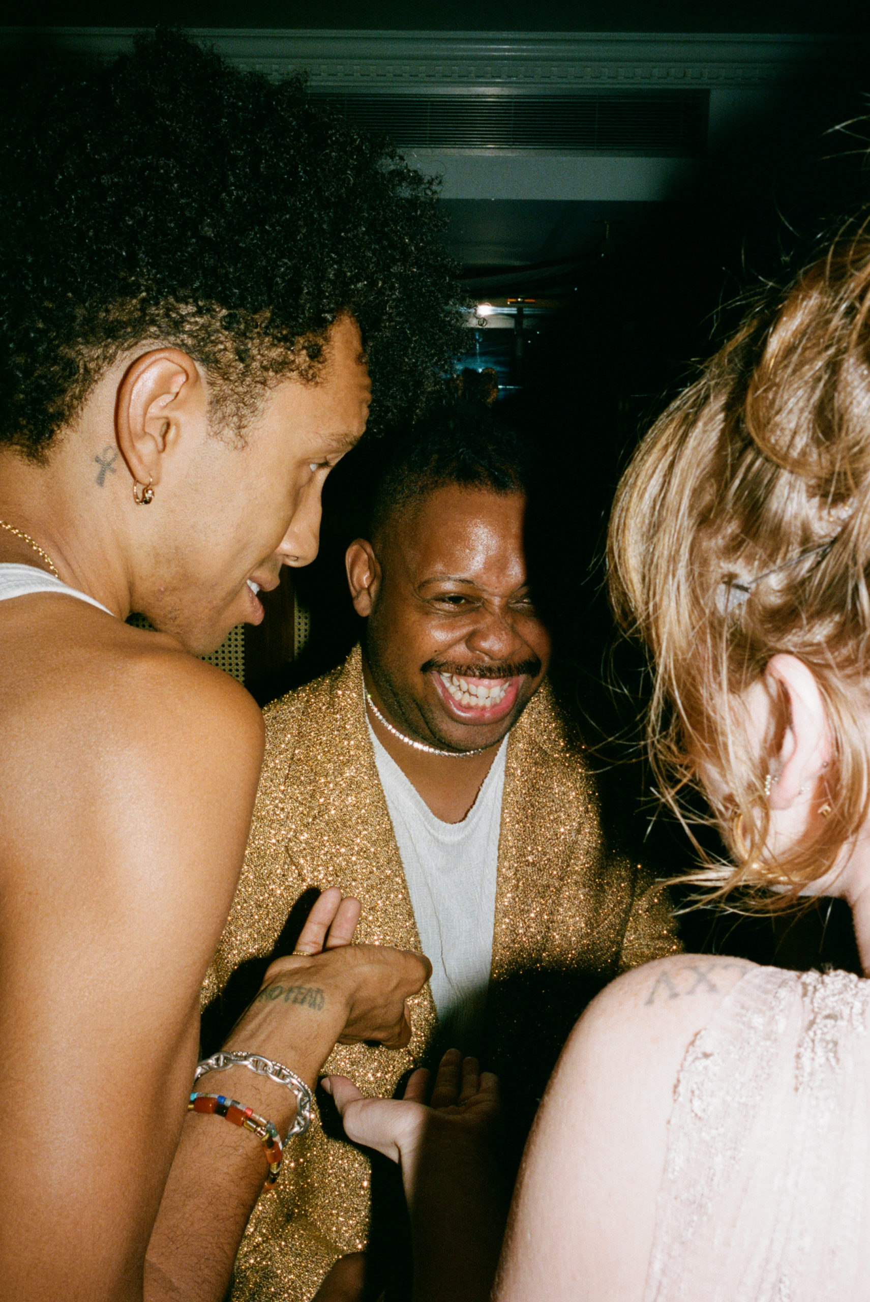 Overheard above the noise at The Jeffries’s fifth anniversary party, hosted by Kendall Werts, Evan Mock, and Julia Fox