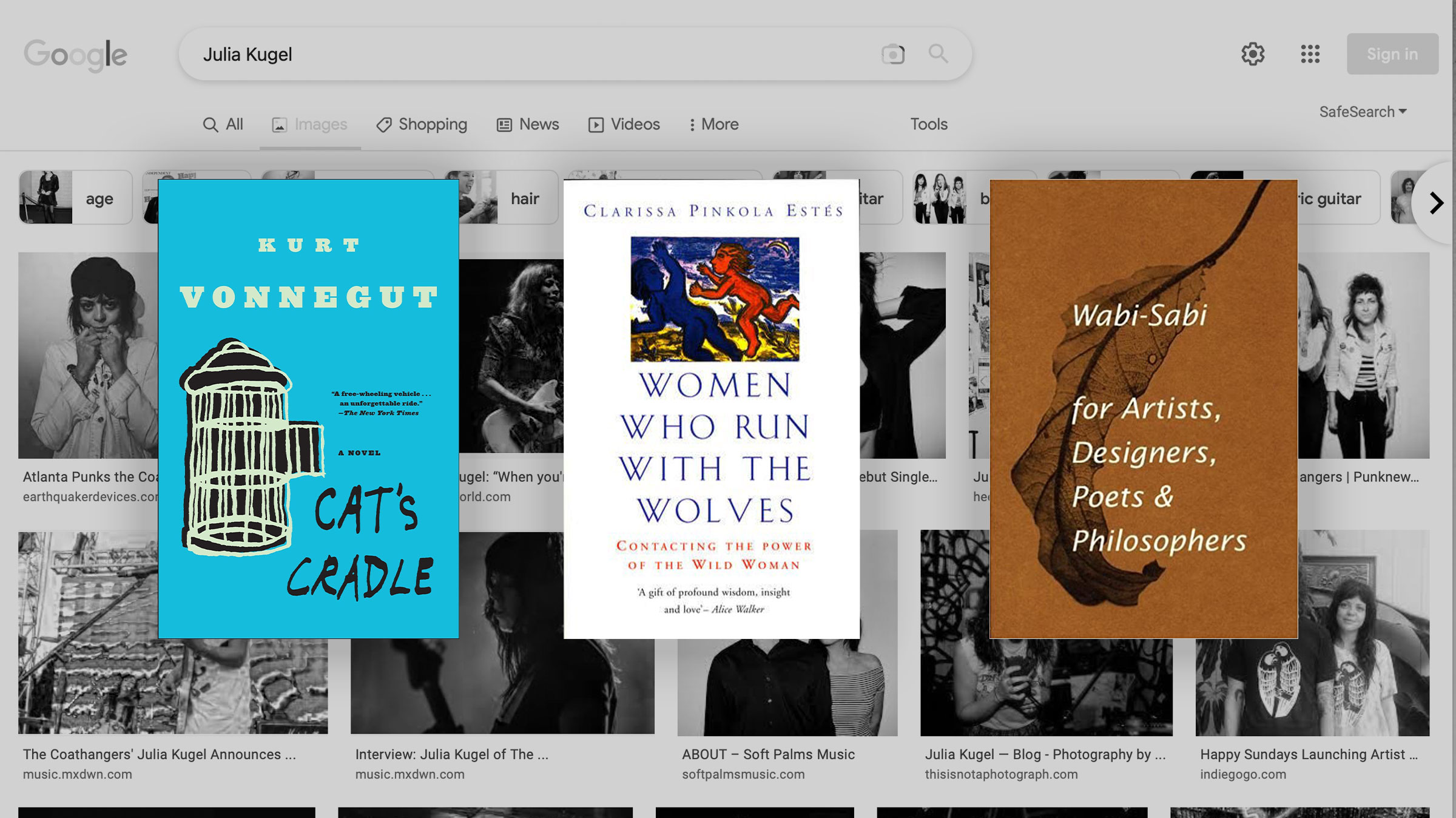 Bedside books from Julia, Julia