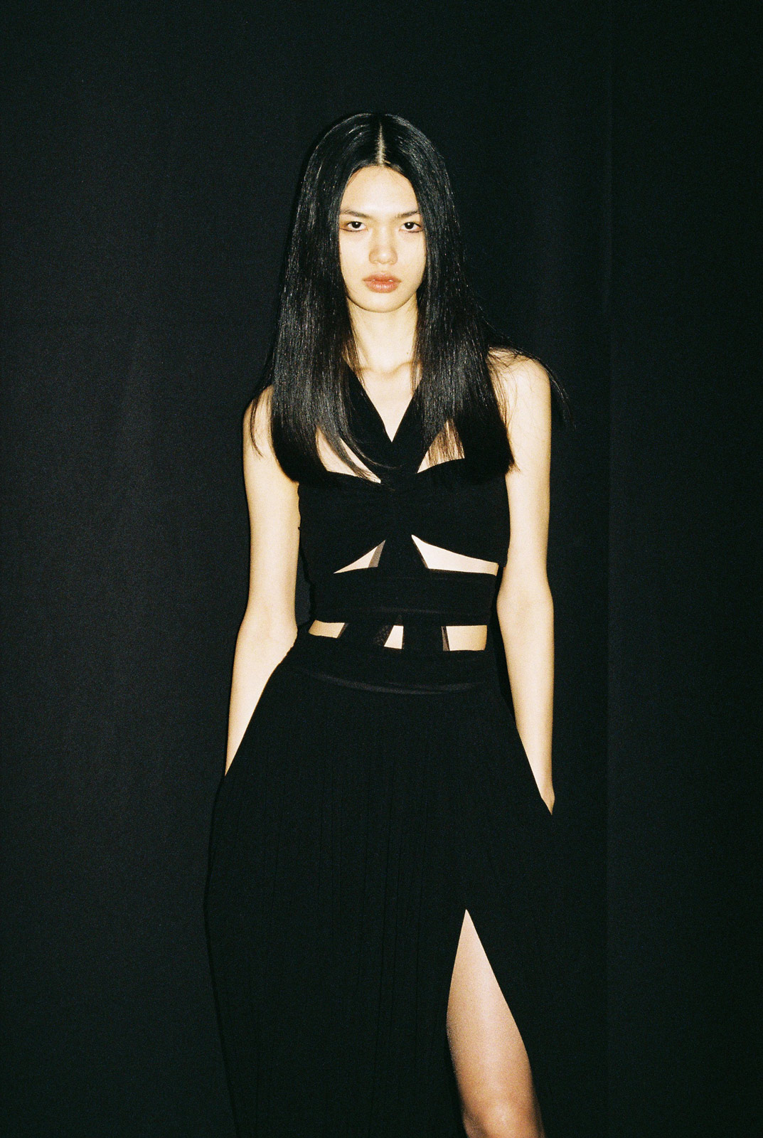 Backstage at Philosophy di Lorenzo Serafini’s elegant and erotic Milan Fashion Week show