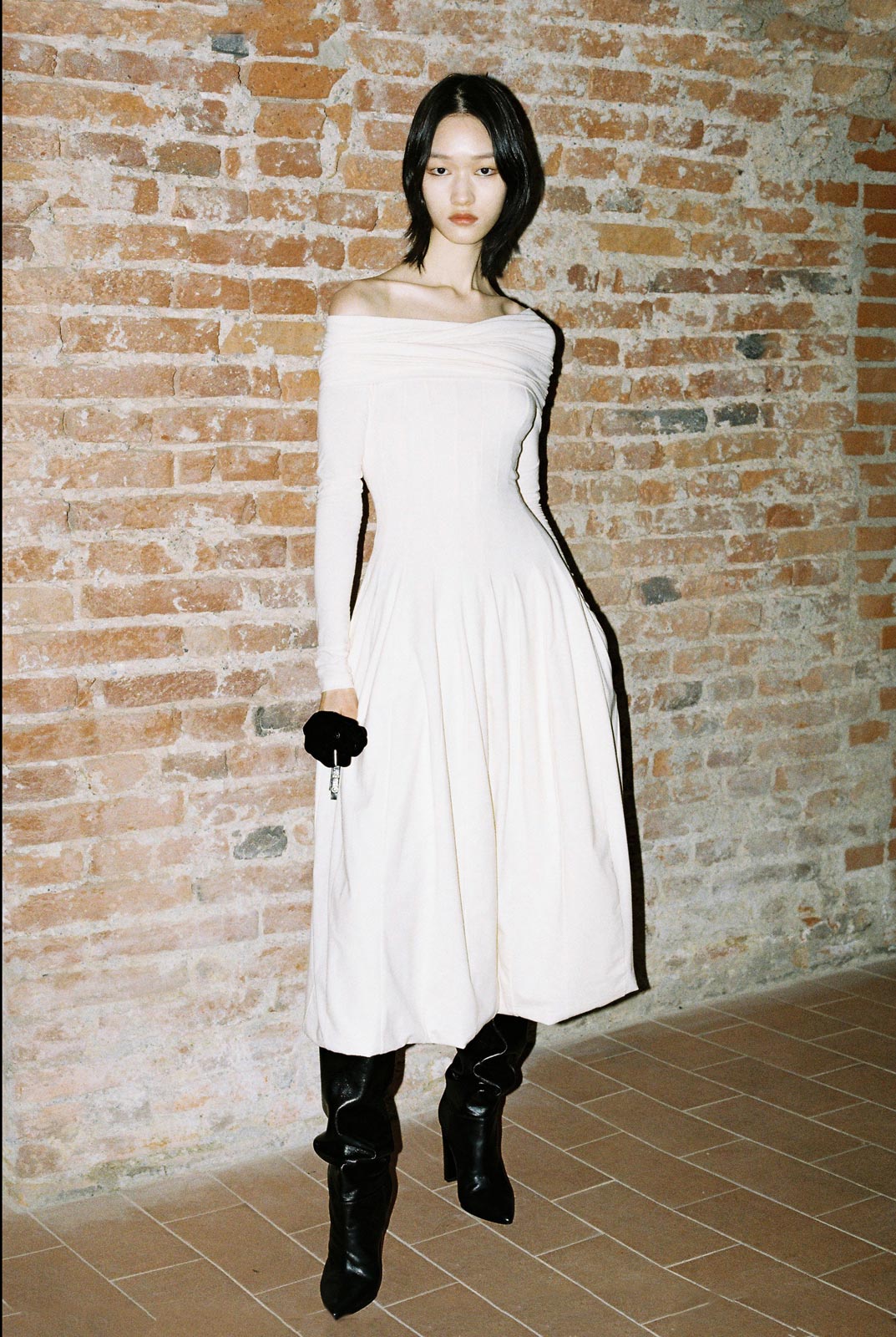 Backstage at Philosophy di Lorenzo Serafini’s elegant and erotic Milan Fashion Week show