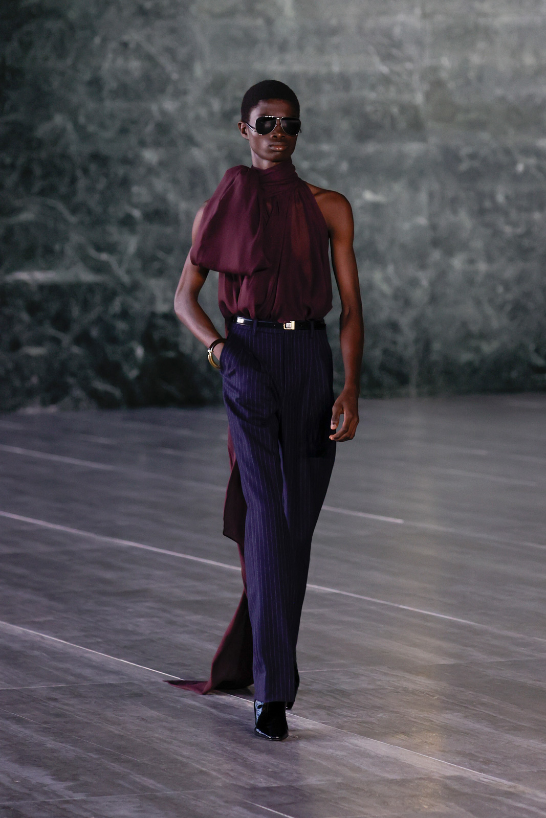 Saint Laurent renders classic suiting light-as-air