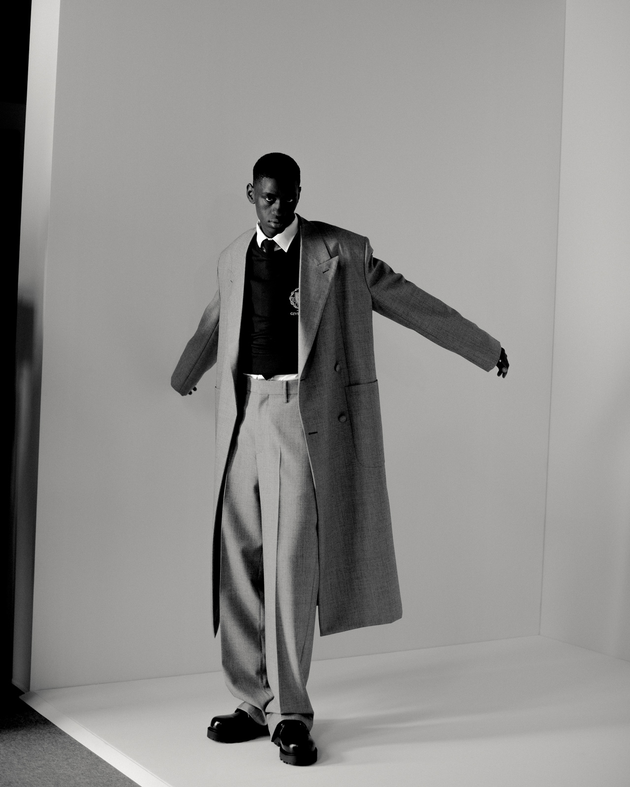 At the Hôtel des Invalides, Givenchy inverts and elevates the schoolboy uniform