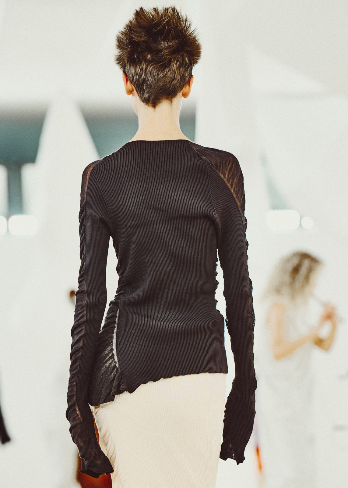 Issey Miyake materializes a quivering flame, flowing water