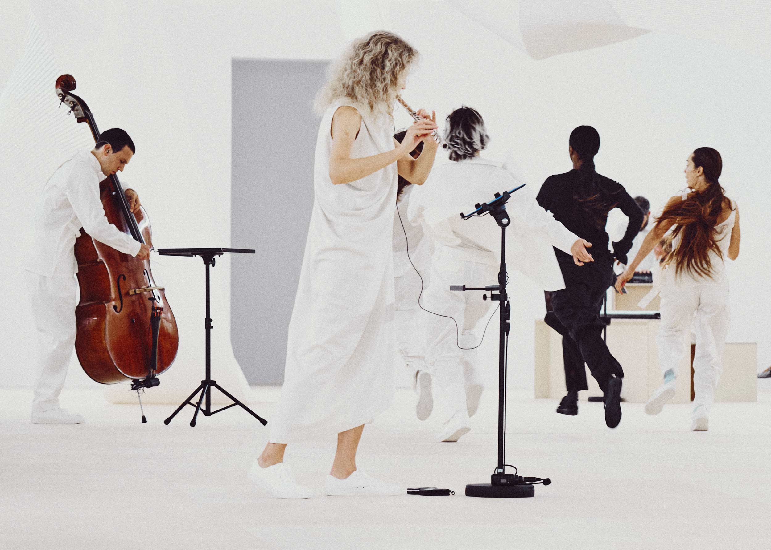 Issey Miyake materializes a quivering flame, flowing water