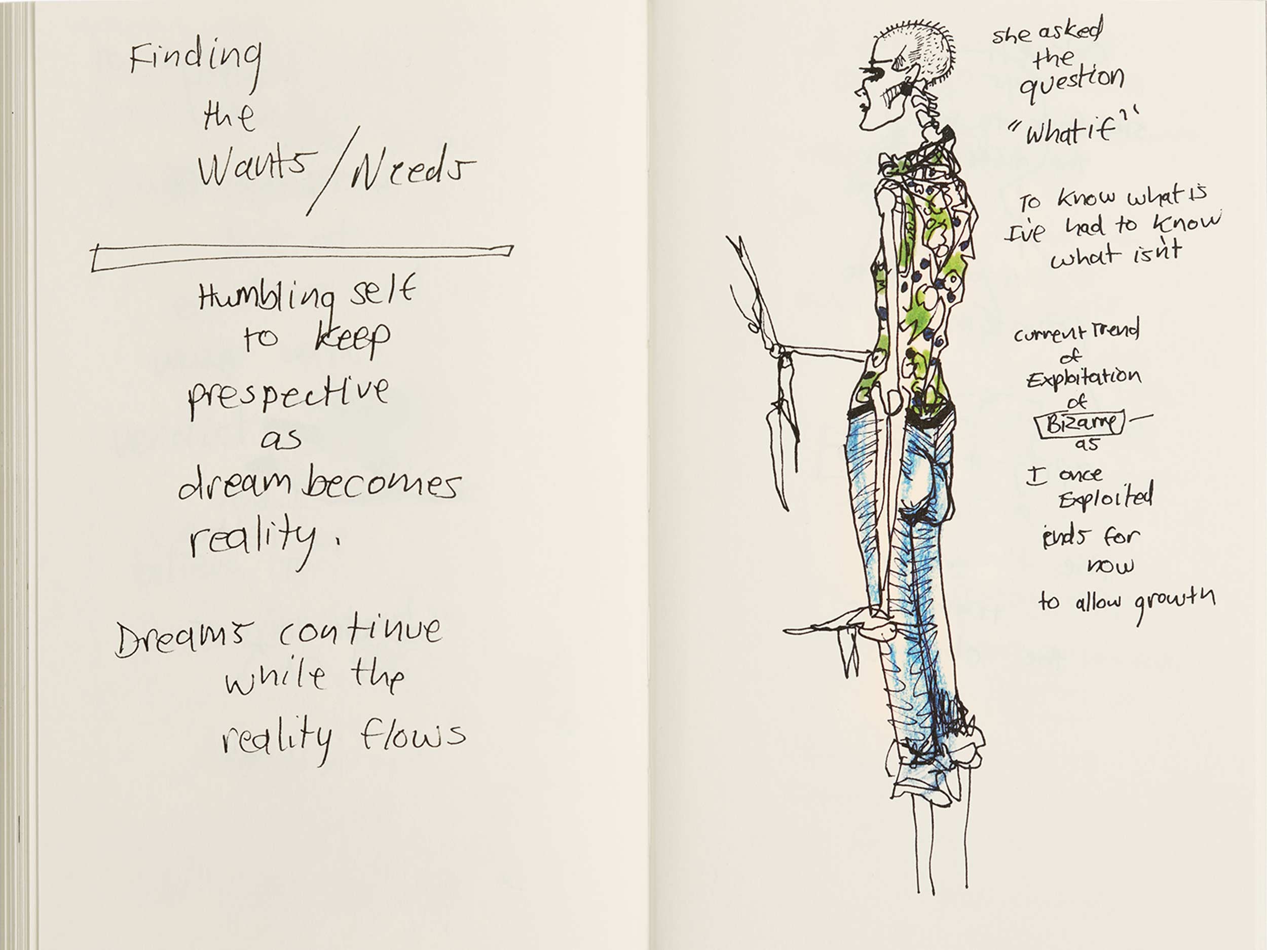 Greer Lankton’s sketchbook diagrams the construction of a self