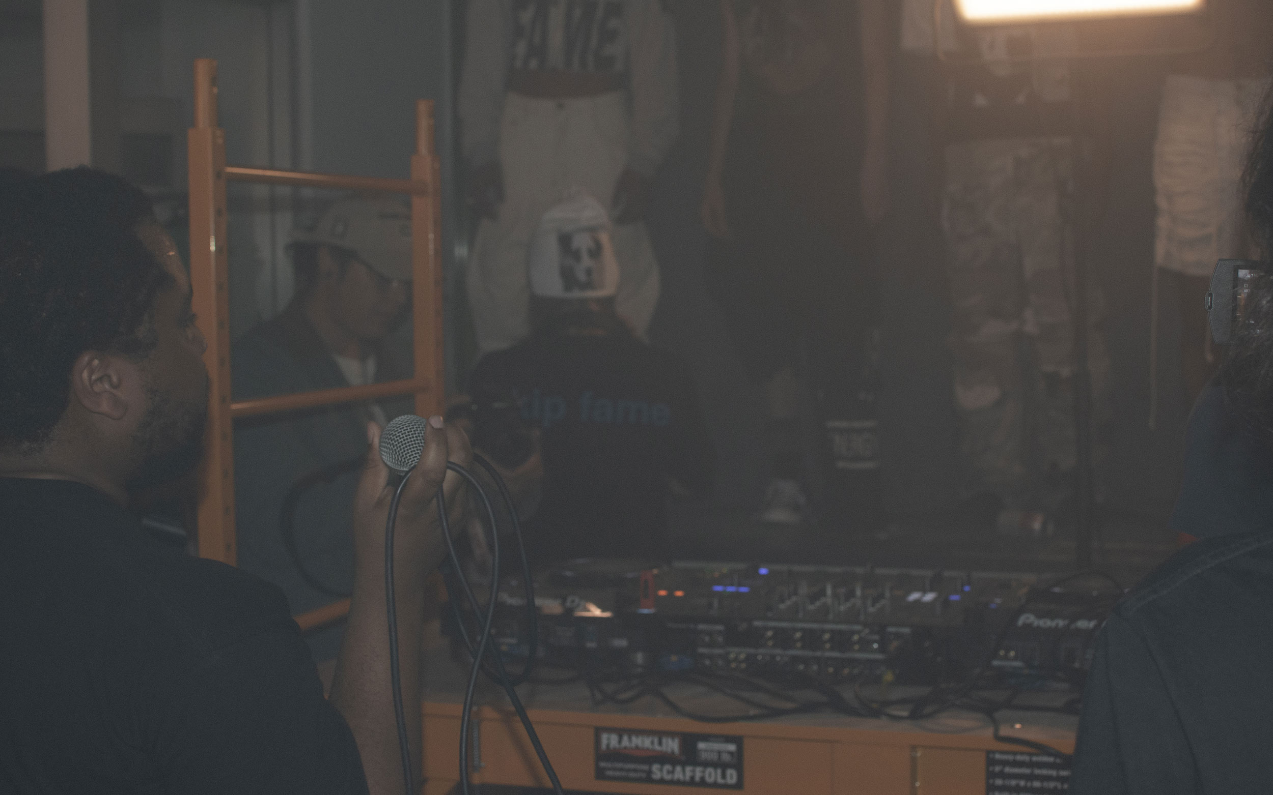 Montreal-based label Skip Fame turns a former bank building into a ghostly performance space