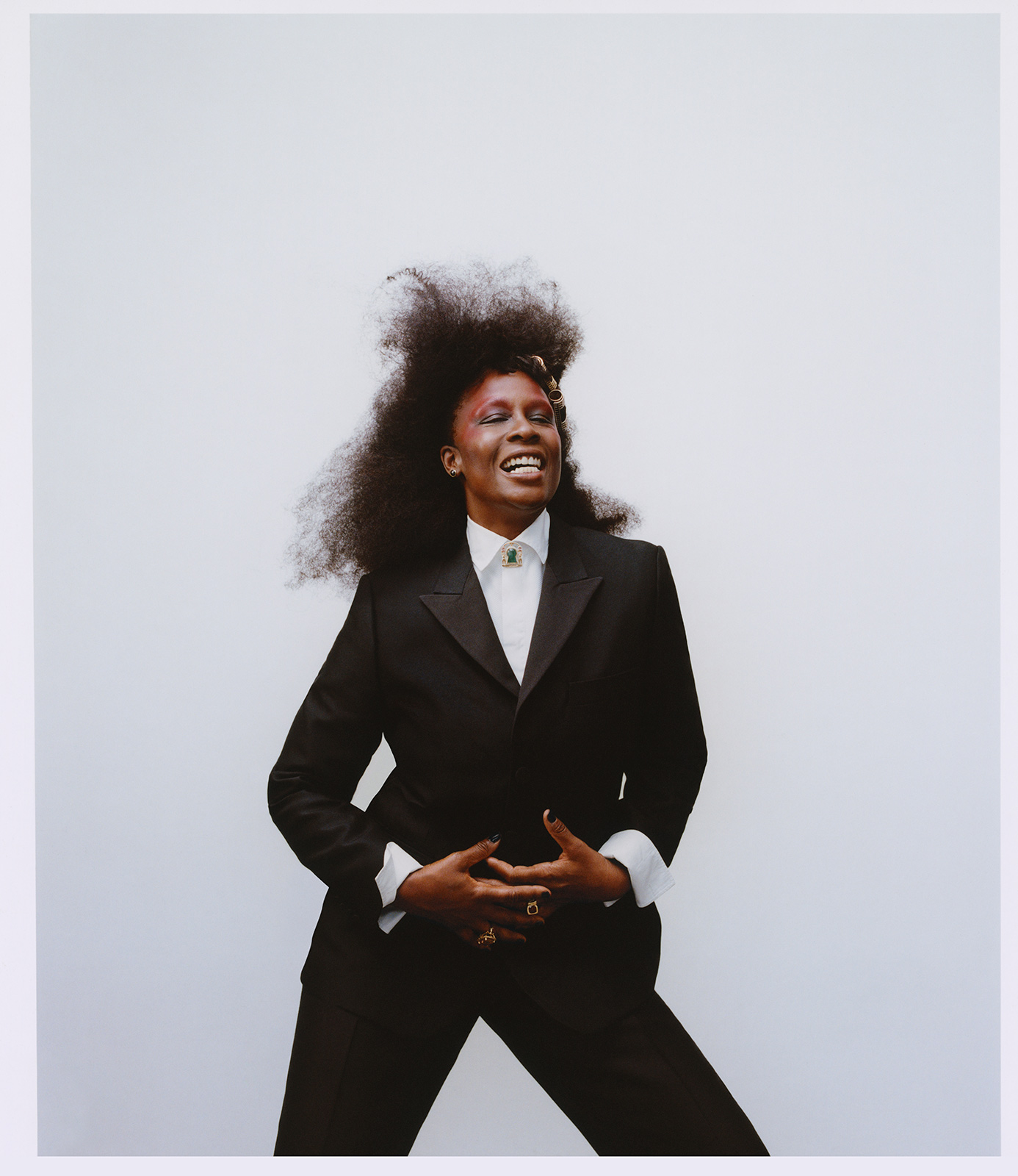 Multidisciplinary artist Mickalene Thomas transforms before the lens for her debut as the indomitable model Mickey!
