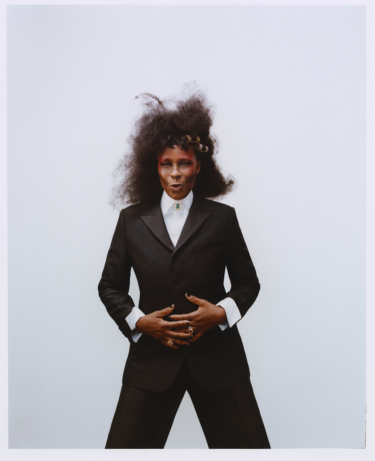 Multidisciplinary artist Mickalene Thomas transforms before the lens for her debut as the indomitable model Mickey!