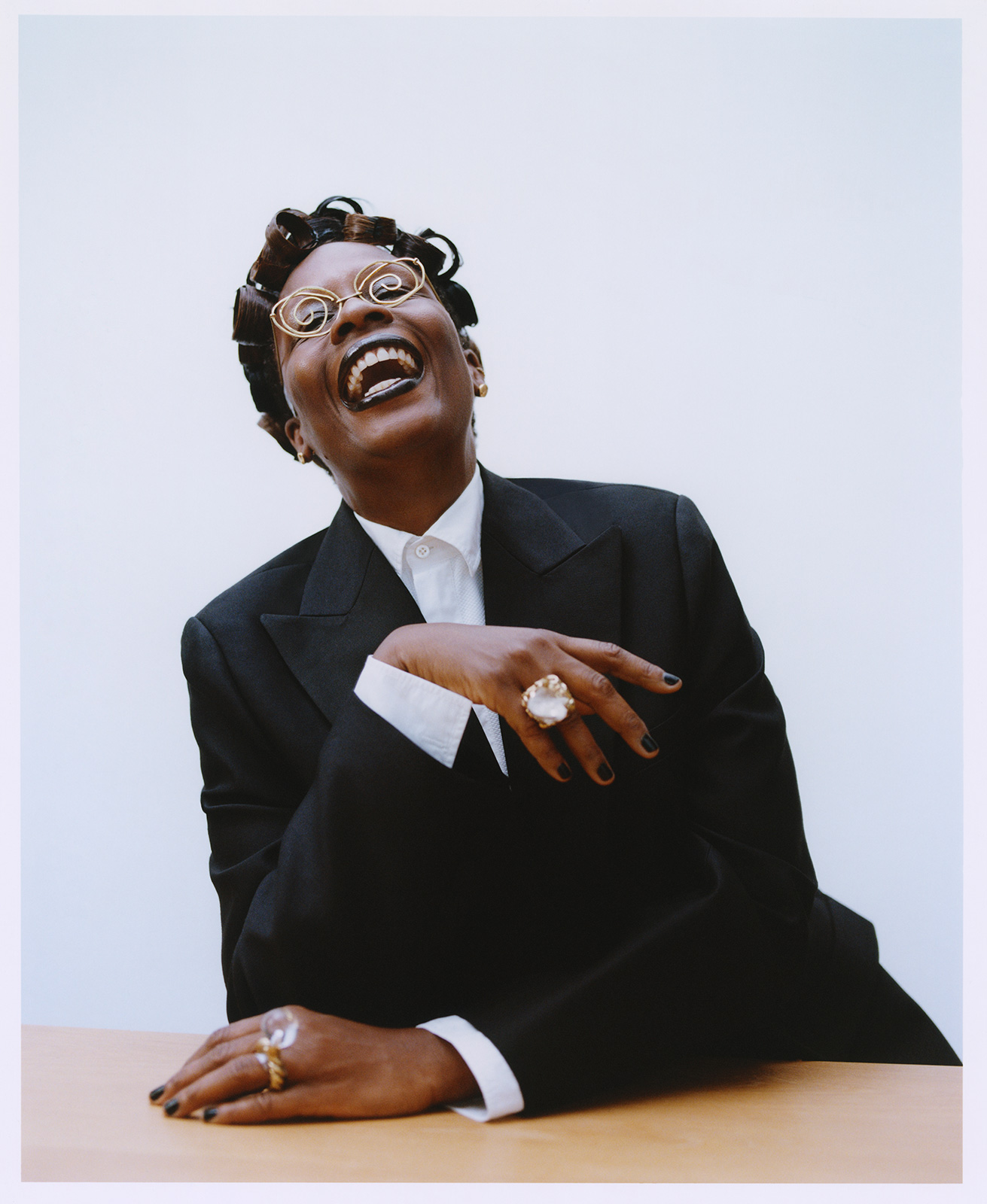 Multidisciplinary artist Mickalene Thomas transforms before the lens for her debut as the indomitable model Mickey!