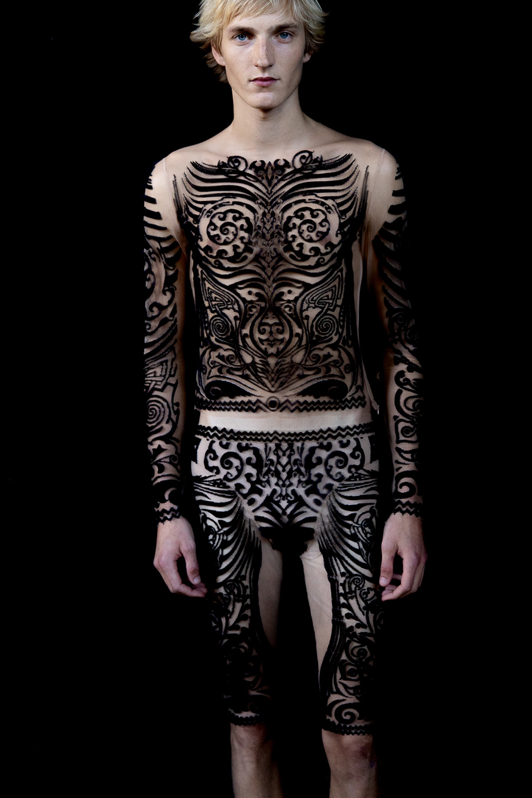 Backstage at Duran Lantink’s debut show for Jean Paul Gaultier