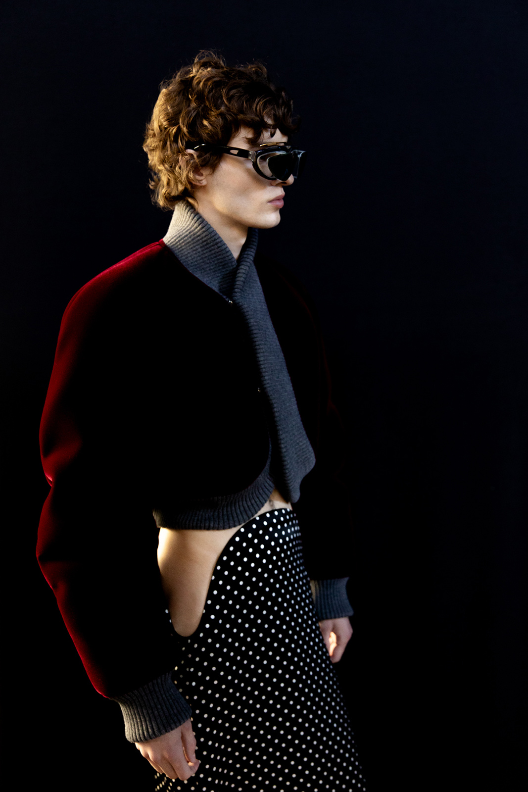 Backstage at Duran Lantink’s debut show for Jean Paul Gaultier