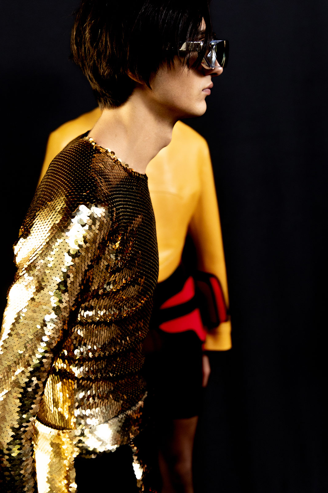 Backstage at Duran Lantink’s debut show for Jean Paul Gaultier