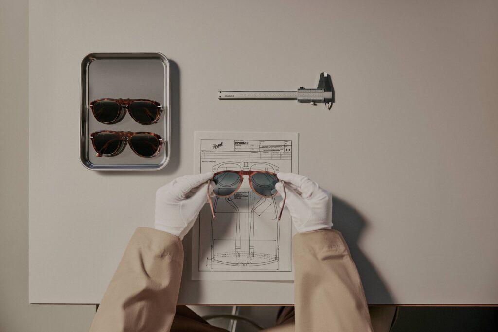 Persol files a noir collection with acetate from 1917